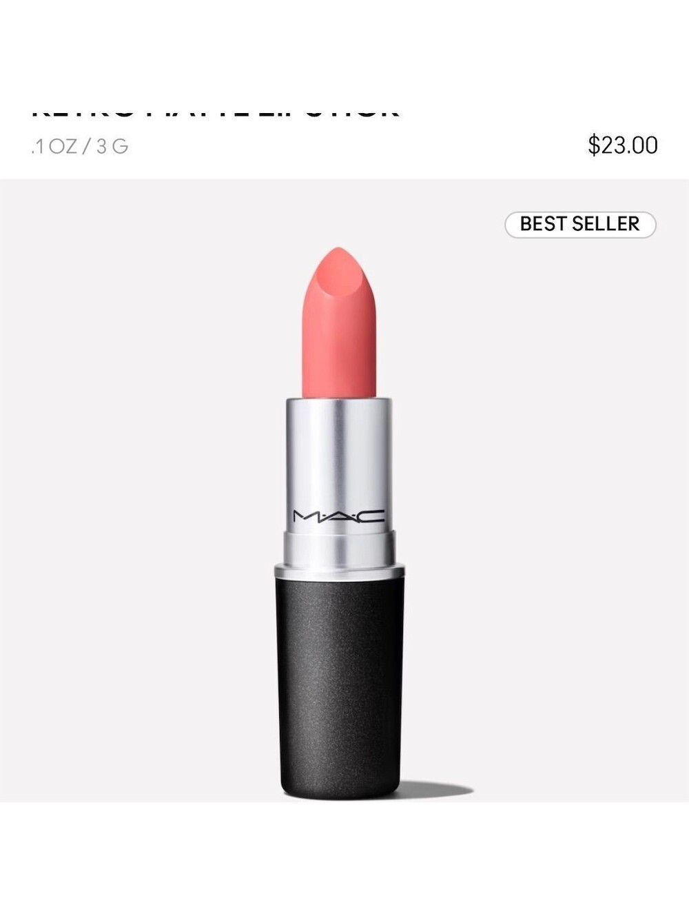 MAC Retro Matte Lipstick 703 Runway Hit